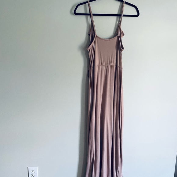 Charlotte Russe Women's Mauve Pink Tank Top Maxi Dress with Ruffles Size Medium - Picture 6 of 10